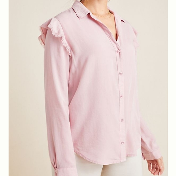 Cloth & Stone Ruffled Buttondown - Picture 3 of 5